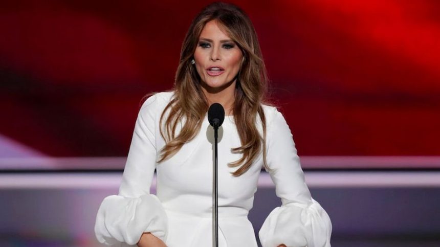 Melania Trump speaking at the Republican convention