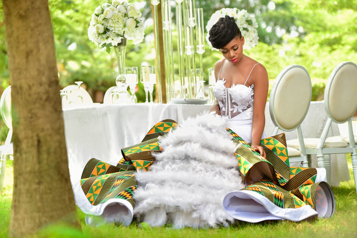 kente wedding gown