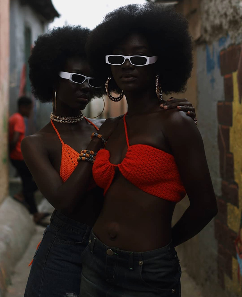 Black Women Dark Skinned Afro