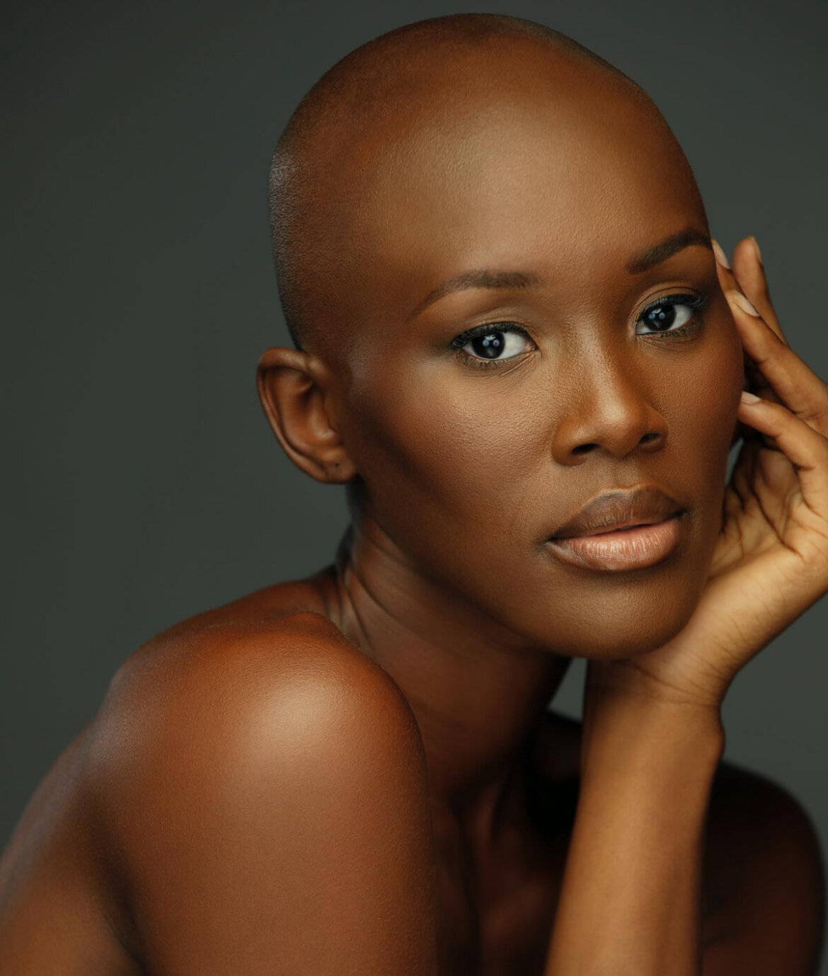 PICS: Bald Headed Fashion Model Engracia Wins Miss Universe Ghana 2021 ...
