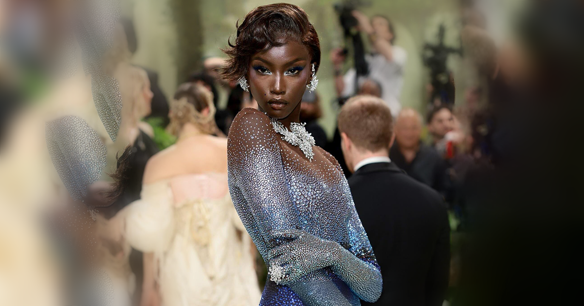 PICS: Anok Yai Gets All Crystalled Up For MET Gala Red Carpet In ...